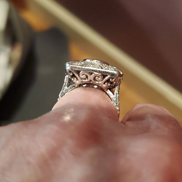 JOESEPH ESPOSITO, SAPPHIRE Diamonique Ring, Stamped ESPO,925,CZ,Sizs 5, NWOT! - Picture 5 of 7